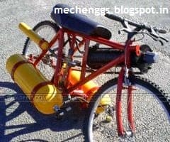 压缩空气的自行车