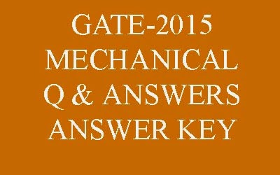 GATE 2015 1月31日和2月1日和其他的机械答案密钥