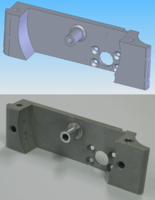 Fig. CAD Model and CNC Machined Part
