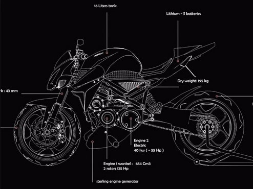 hybrid motorcycle
