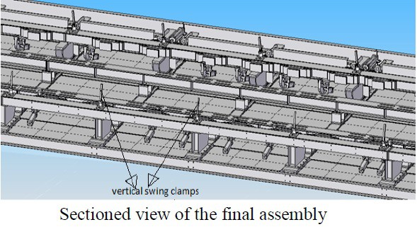 转向架底架使用液压动力包的夹具自动化