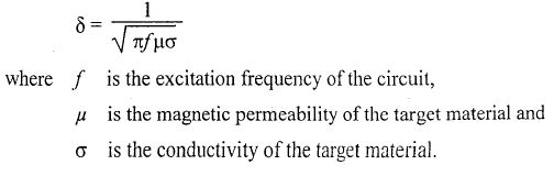 涡流接近传感器公式