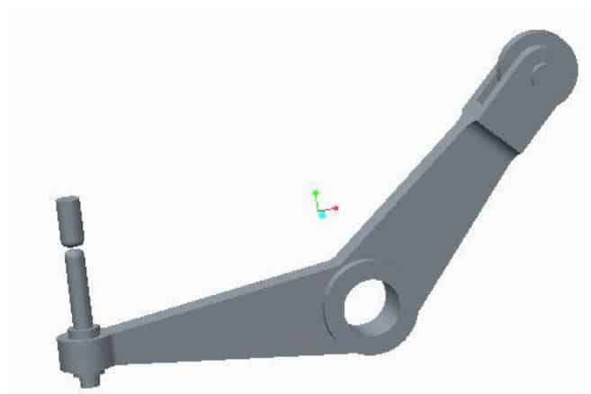 用creo软件制作摇臂3d模型
